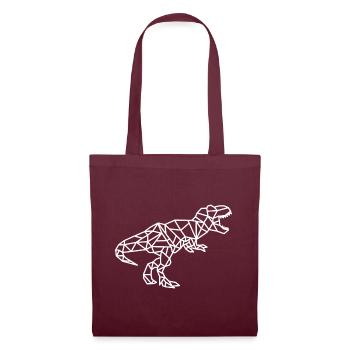 T Rex Geometric Lines - Tote Bag - burgundy - Front