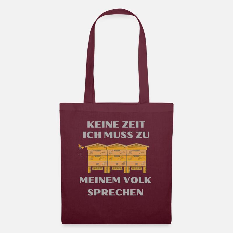 Bienen - Stoffbeutel - Burgunderrot