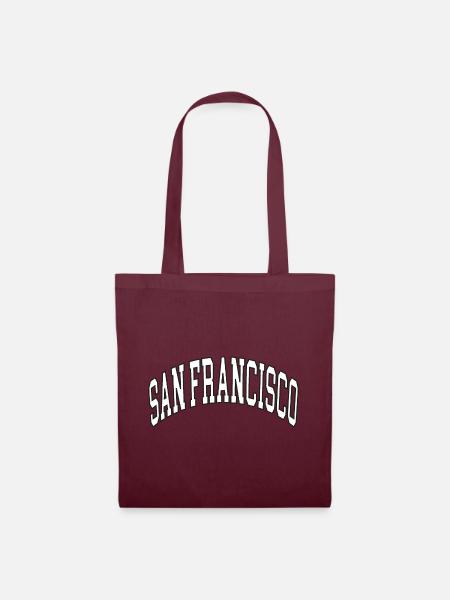 San Francisco - Stoffbeutel - Burgunderrot