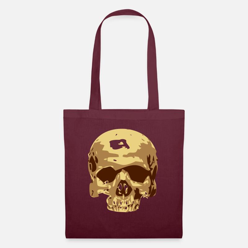 Skull /// /// vector skull - Tote Bag - burgundy