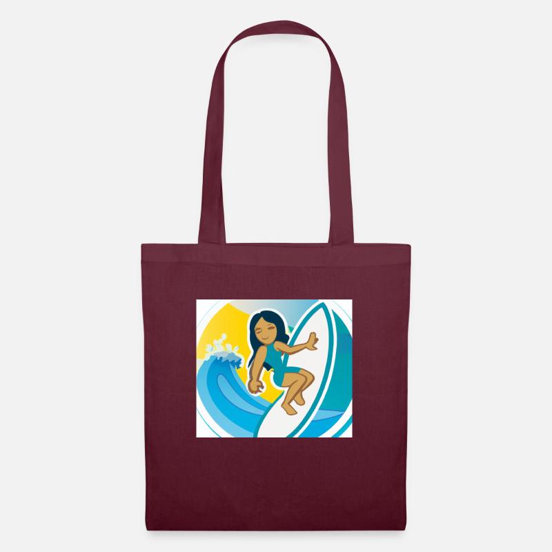 Fun surf sticker - Tote Bag - burgundy