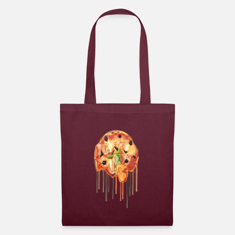 Slim pizza - Tote Bag - burgundy