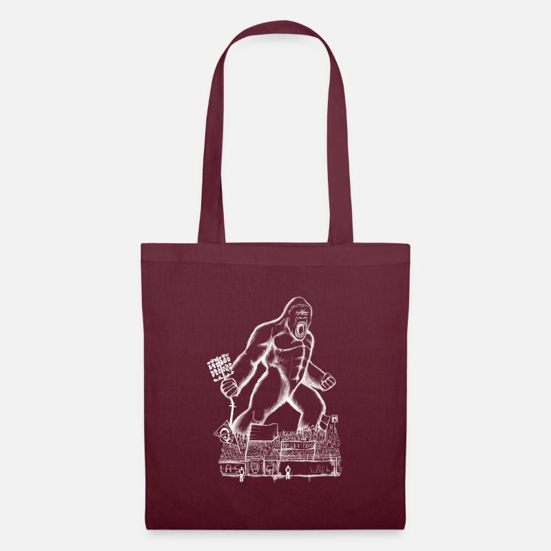 Gorilla b/w - Tote Bag - burgundy
