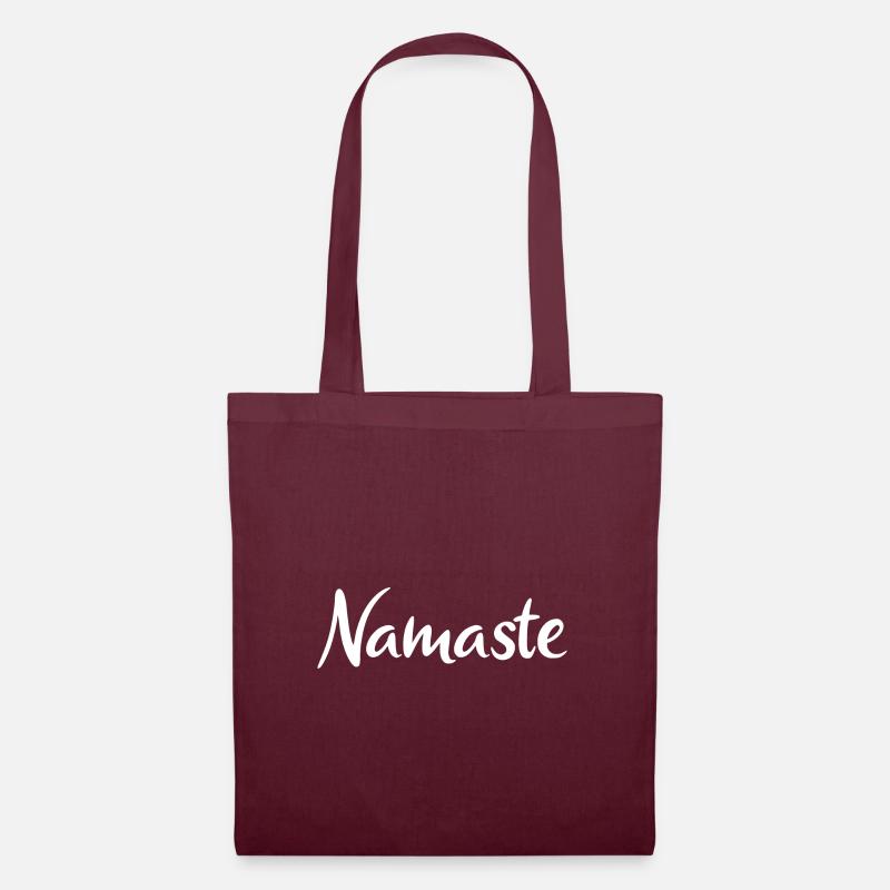 Namaste - Stoffbeutel - Burgunderrot