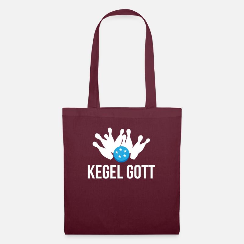 Kegel Gott - Stoffbeutel - Burgunderrot