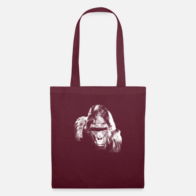 Gorilla silverback monkey - Tote Bag - burgundy