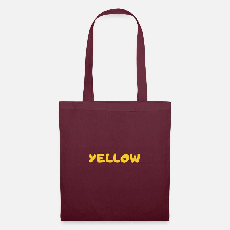 Yellow - Stoffbeutel - Burgunderrot