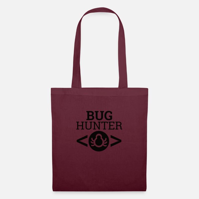 "Bug Hunter" | Informatik, Programmierer - Stoffbeutel - Burgunderrot