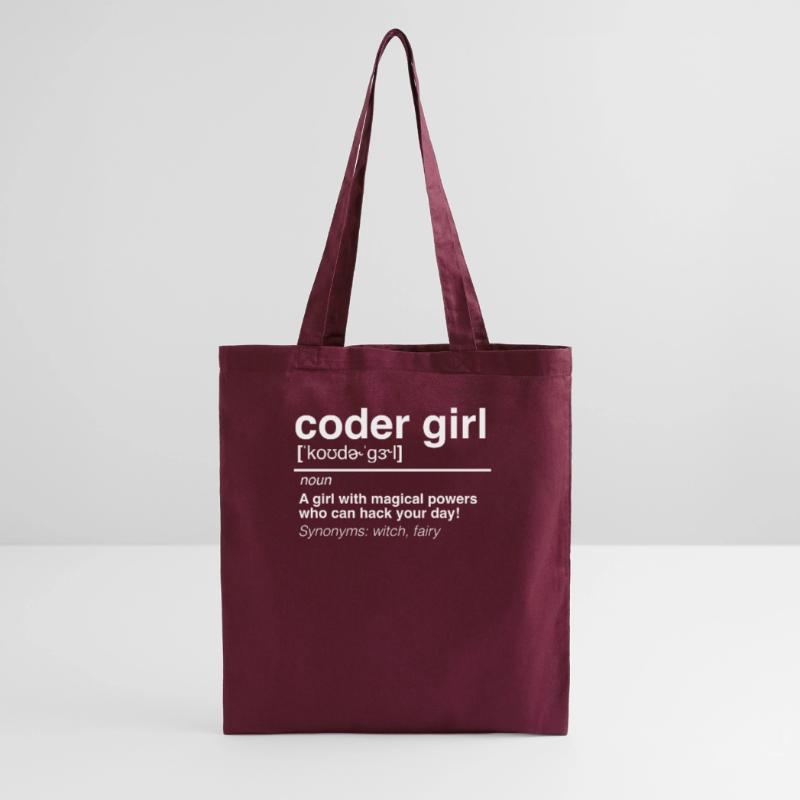 Coder Girl Software Developer Engineer Gift Sac en tissu