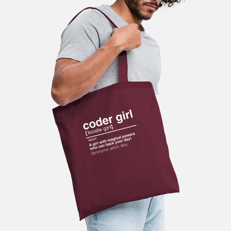 Coder Girl Software Developer Engineer Gift Sac en tissu