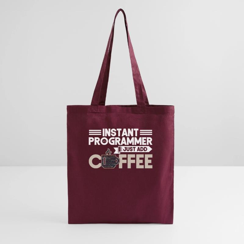 Instant Programmer Add Coffee Programmer Coding Tote Bag