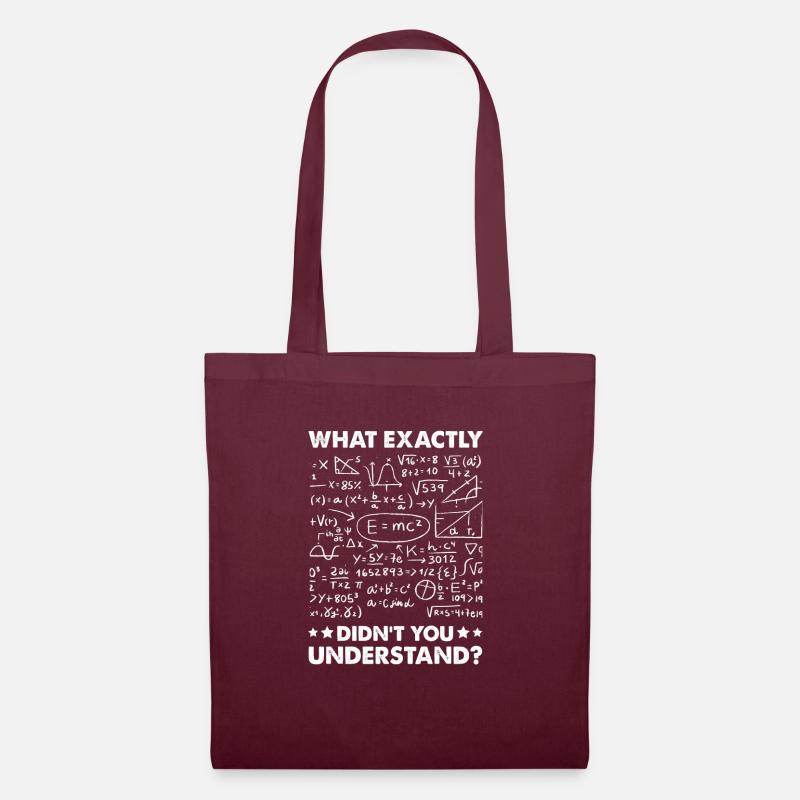 Mathematics Physics Design - Tote Bag - burgundy
