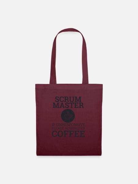 "Scrum Master" | Scrum Master - Stoffbeutel - Burgunderrot