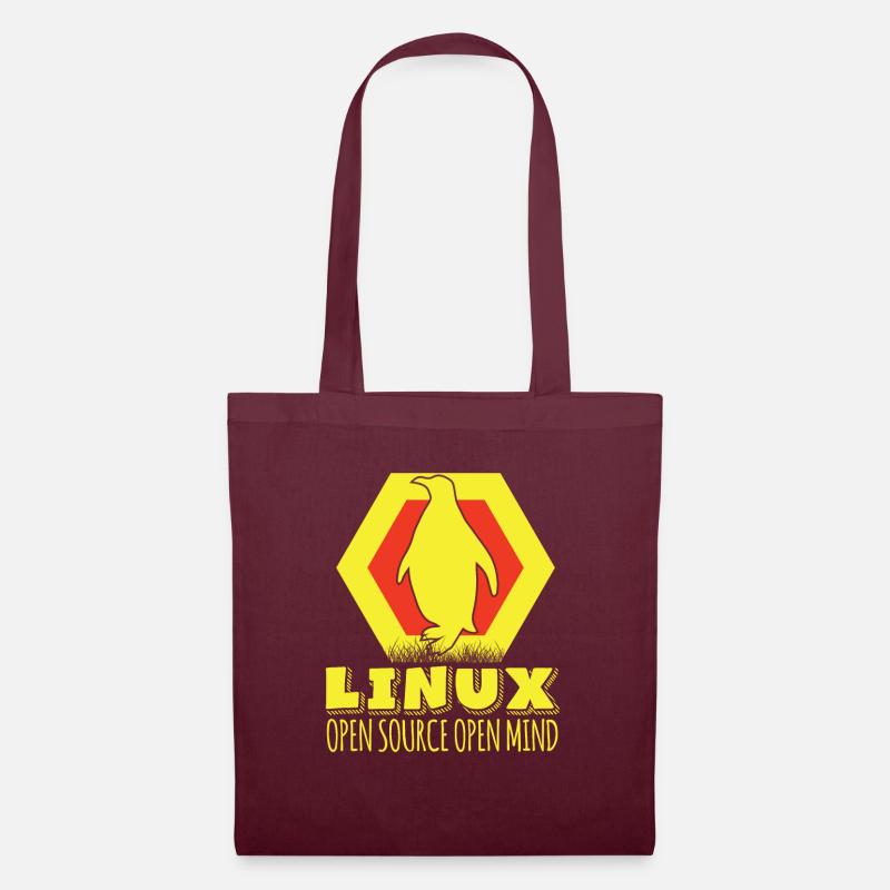 Linux Open Source Open Mind - Sac en tissu - bordeaux