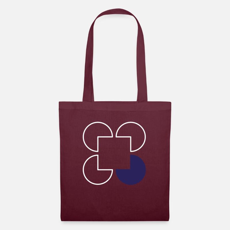 Square circle pattern - Tote Bag - burgundy