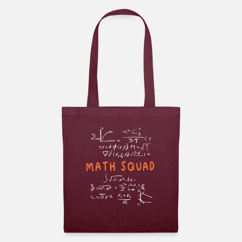 Math Squad Math Crew Mathe Liebhaber Mathe Lehrer Mathe - Stoffbeutel - Burgunderrot