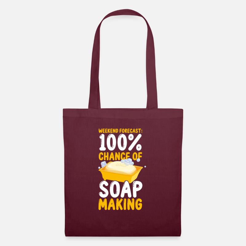 Soap Making Crafting Weekend - Stoffbeutel - Burgunderrot