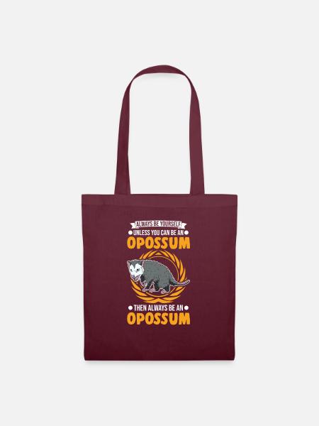 Opossum Geschenk Possum Beutelratte - Stoffbeutel - Burgunderrot