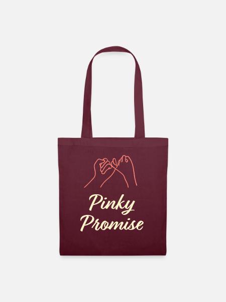 Pinky Promise - Stoffbeutel - Burgunderrot