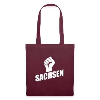 Sachsen Faust logo - Stoffbeutel - Burgunderrot - Vorne