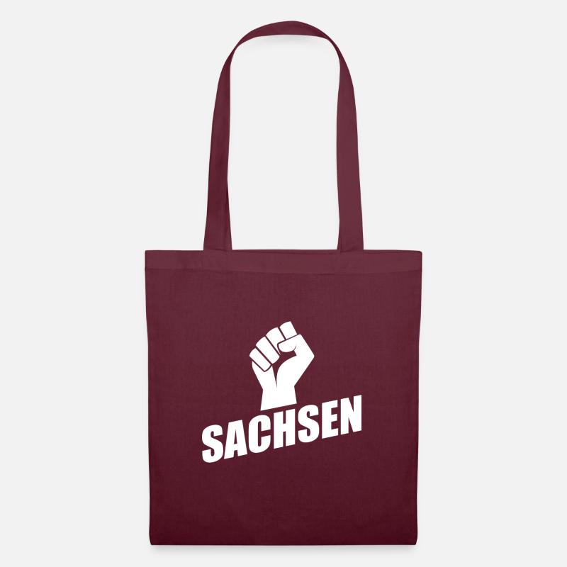 Sachsen Faust logo - Stoffbeutel - Burgunderrot