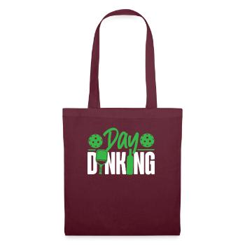 Pickleball Pun Wine Day Dinking - Tote Bag - burgundy - Front