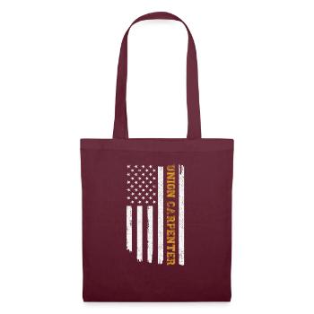 Vintage American USA Flag Union Charpentier Woodwork - Sac en tissu - bordeaux - Devant