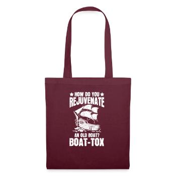 Voilier à voile drôle - Sac en tissu - bordeaux - Devant