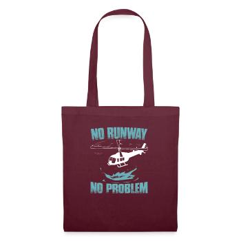 Helicopter Funny - Tote Bag - burgundy - Front