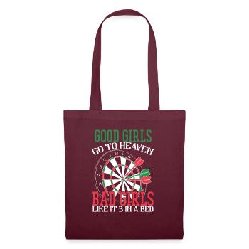 Drôle de fille joueur de fléchettes Darts Humour - Sac en tissu - bordeaux - Devant