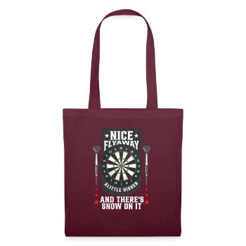Dartspieler Bullseye Lustige Darts - Stoffbeutel - Burgunderrot - Vorne
