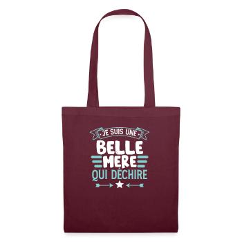 Je Suis Une Belle Mère Qui Déchire - Sac en tissu - bordeaux - Devant