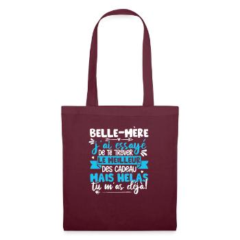Fête Des Mères Cadeau Humour Belle Mère - Sac en tissu - bordeaux - Devant