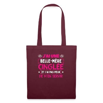 Fête Des Mères Cadeau Humour Belle Mère - Sac en tissu - bordeaux - Devant