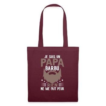Je Suis Un Papa Barbu - Sac en tissu - bordeaux - Devant