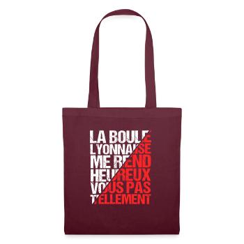 Bouliste Proverbe Boule Lyonnaise Drôle - Sac en tissu - bordeaux - Devant