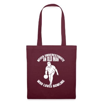 Bowling Kegel Bowler Bowling Gift Bowling Ball - Tote Bag - burgundy - Front