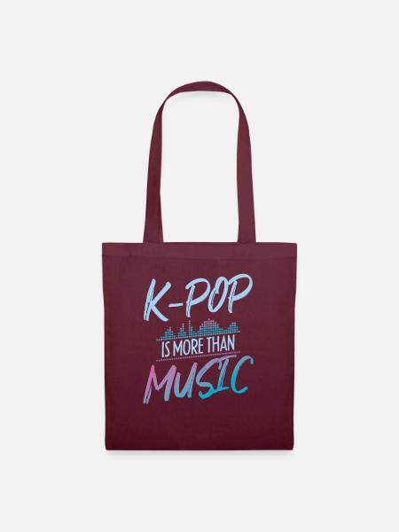 Koreanische Popmusik - Stoffbeutel - Burgunderrot