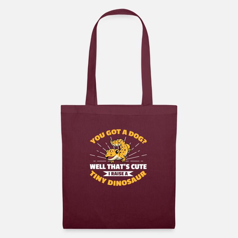 Reptile Lizard Leopard Gecko - Tote Bag - burgundy