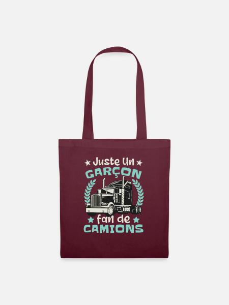 Fan de Camions - Sac en tissu - bordeaux