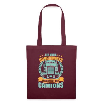 Camion Humour Chauffeur Poids Lourd - Sac en tissu - bordeaux - Devant