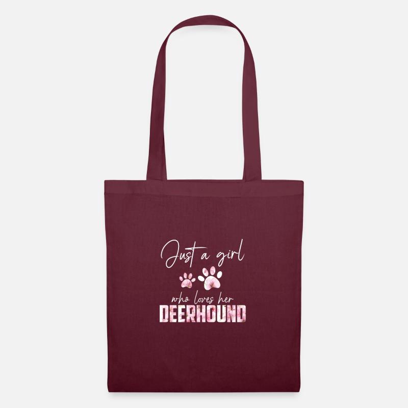 Deerhound - Stoffbeutel - Burgunderrot