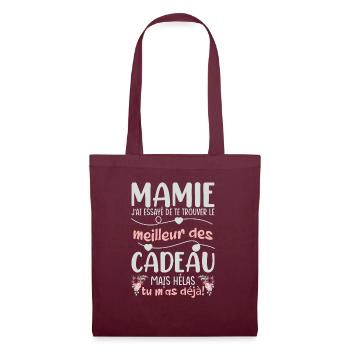 Mamie Cadeau - Sac en tissu - bordeaux - Devant