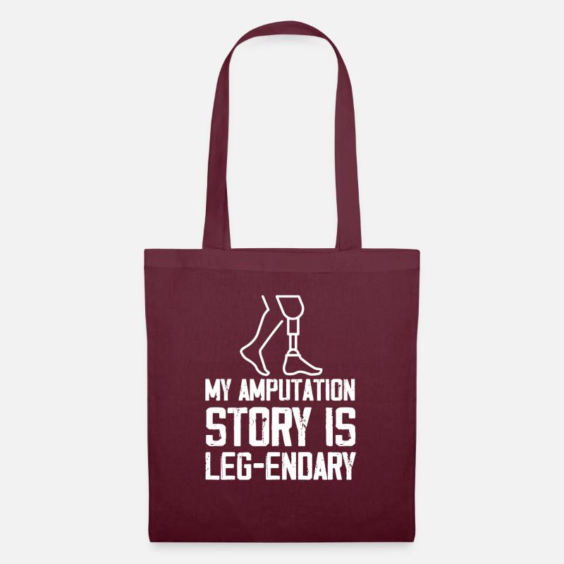 my amputation story is legendary Design - Stoffbeutel - Burgunderrot