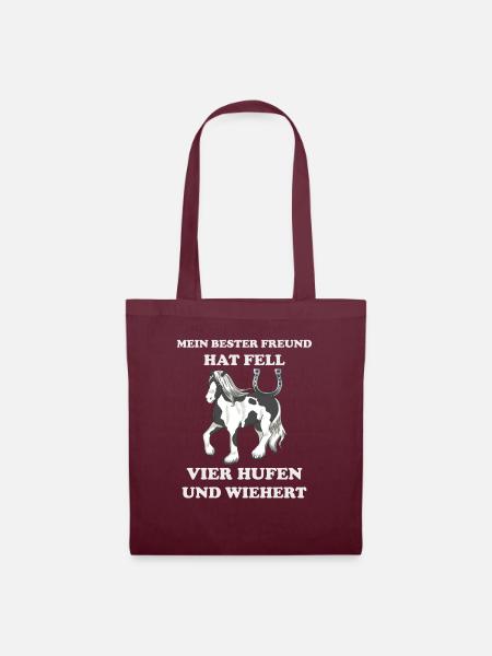 MEIN BESTER FREUND PFERDE DESIGN I REITEN - Stoffbeutel - Burgunderrot