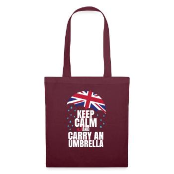 Keep Calm And Carry An Umbrella - Tote Bag - burgundy - Front