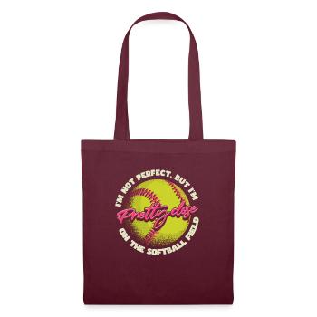 Softball Gift Softball Player Pitcher Catcher - Tote Bag - burgundy - Front