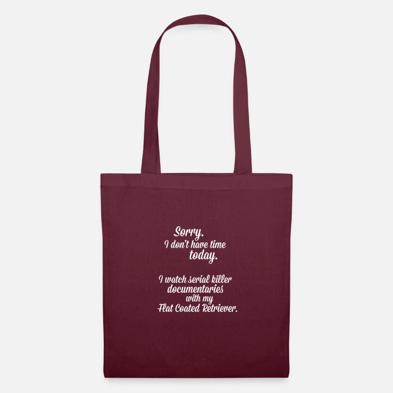 Documentaires avec mon Flat Coated Retriever - Sac en tissu - bordeaux