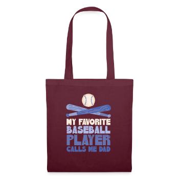 Mon joueur de baseball préféré m’appelle papa - Sac en tissu - bordeaux - Devant
