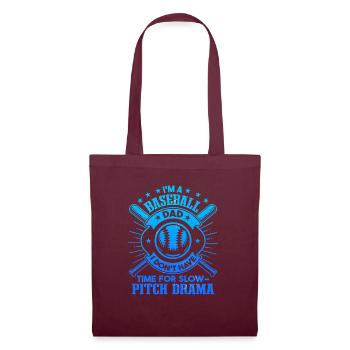 Papa de baseball de la fête des pères - Sac en tissu - bordeaux - Devant